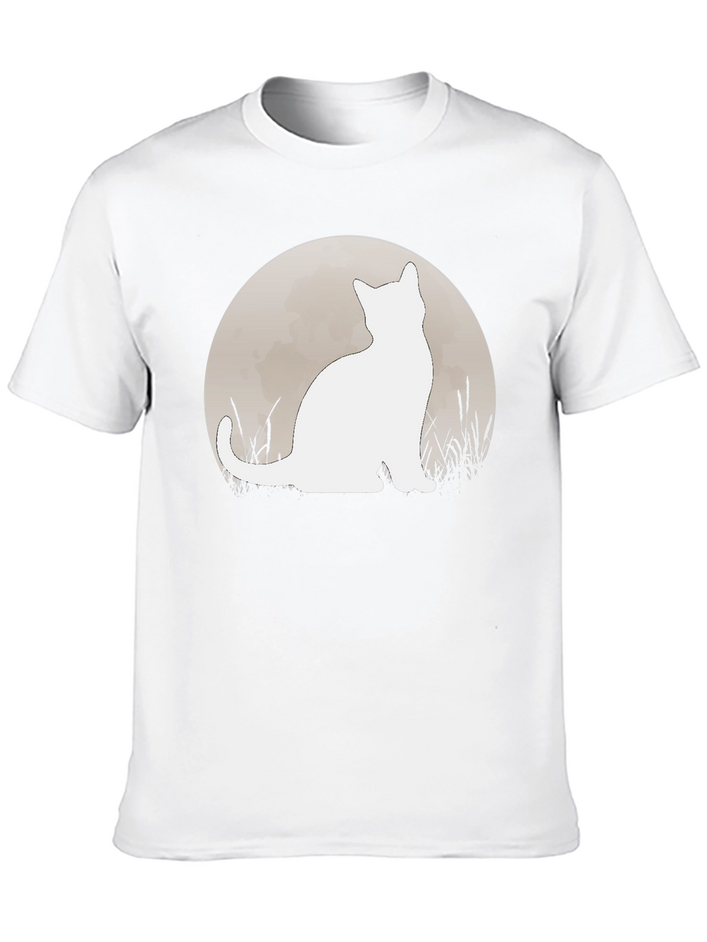 Moon Cat Graphic Tee - Black Casual Shirt