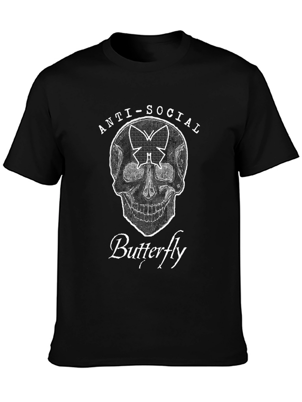 Anti-Social Butterfly Graphic T-Shirt