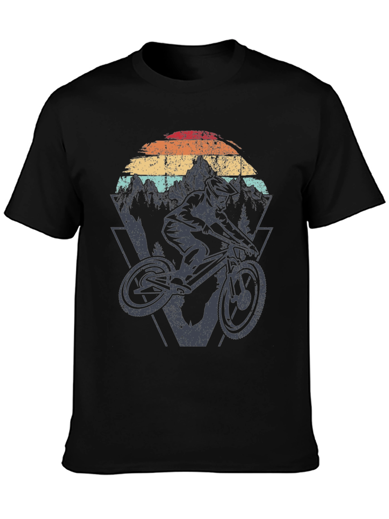 Mountain Biker Graphic Tee - Vintage Style