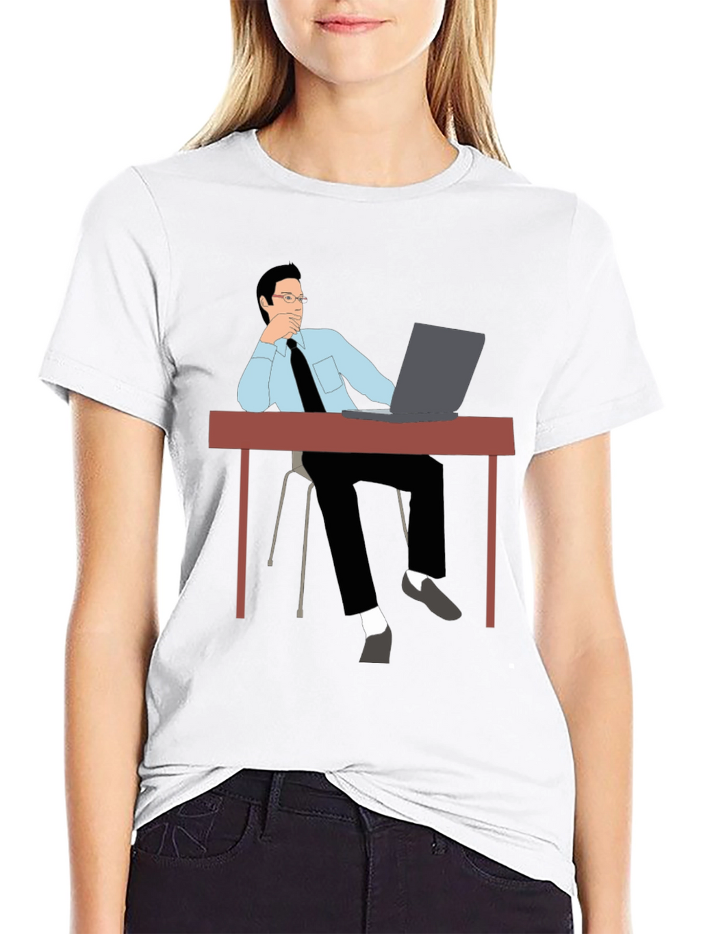 Thinking Man T-Shirt - Office Style