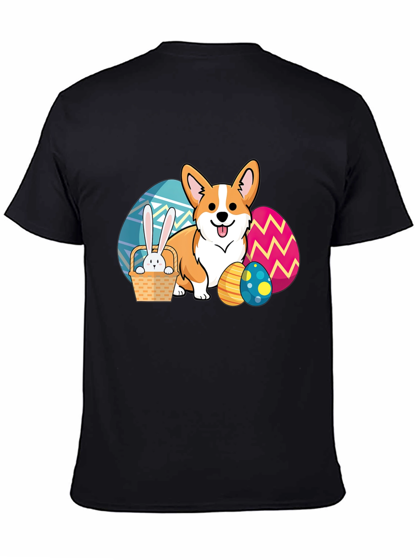 Easter Corgi T-Shirt: Cute Dog & Bunny Tee