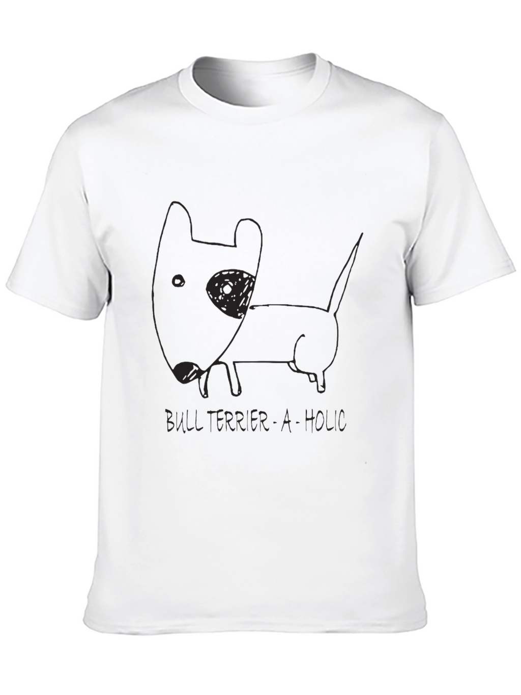 Bull Terrier-A-Holic Black T-Shirt Dog Lover Tee