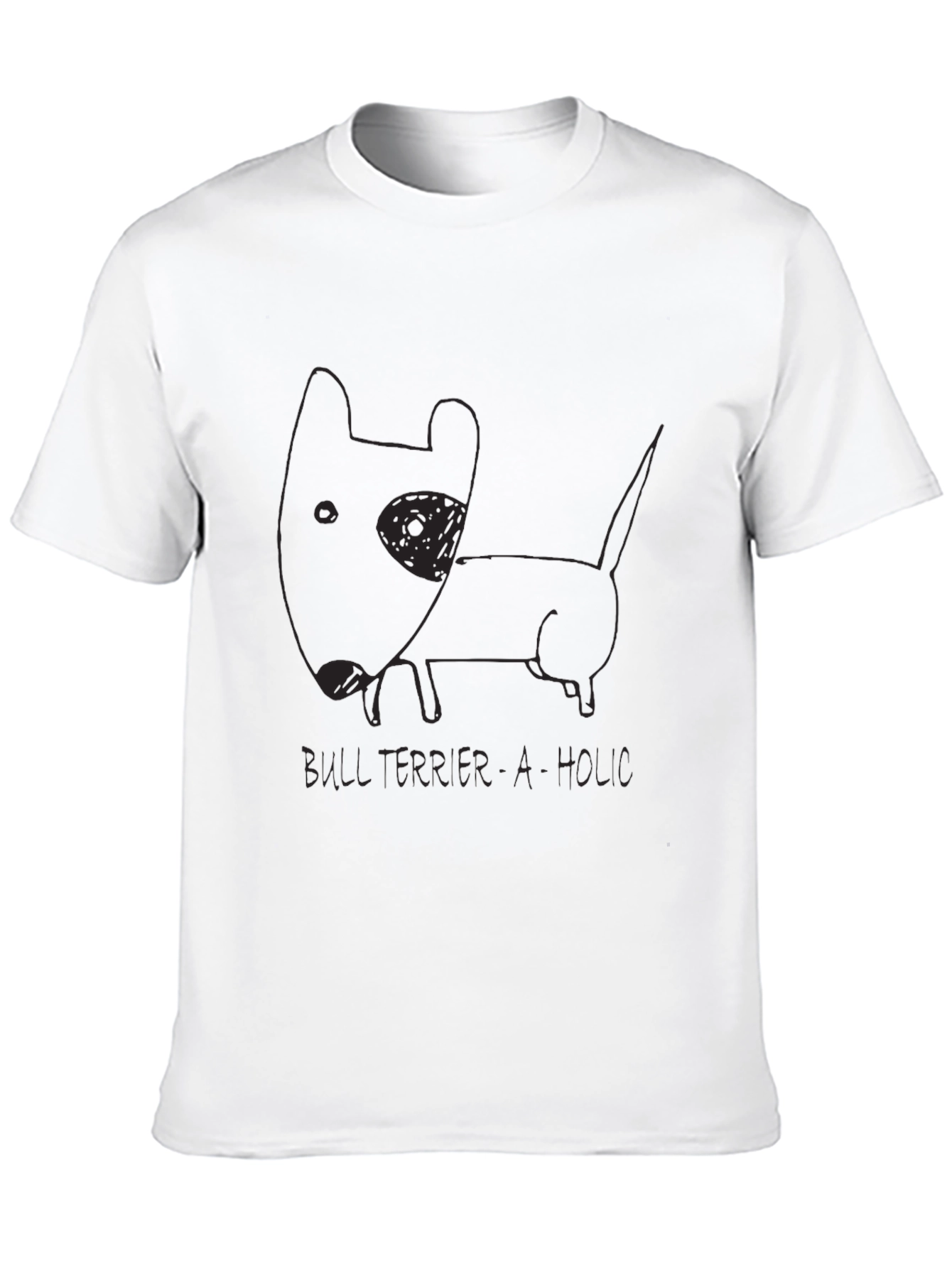 Bull Terrier-A-Holic Black T-Shirt Dog Lover Tee