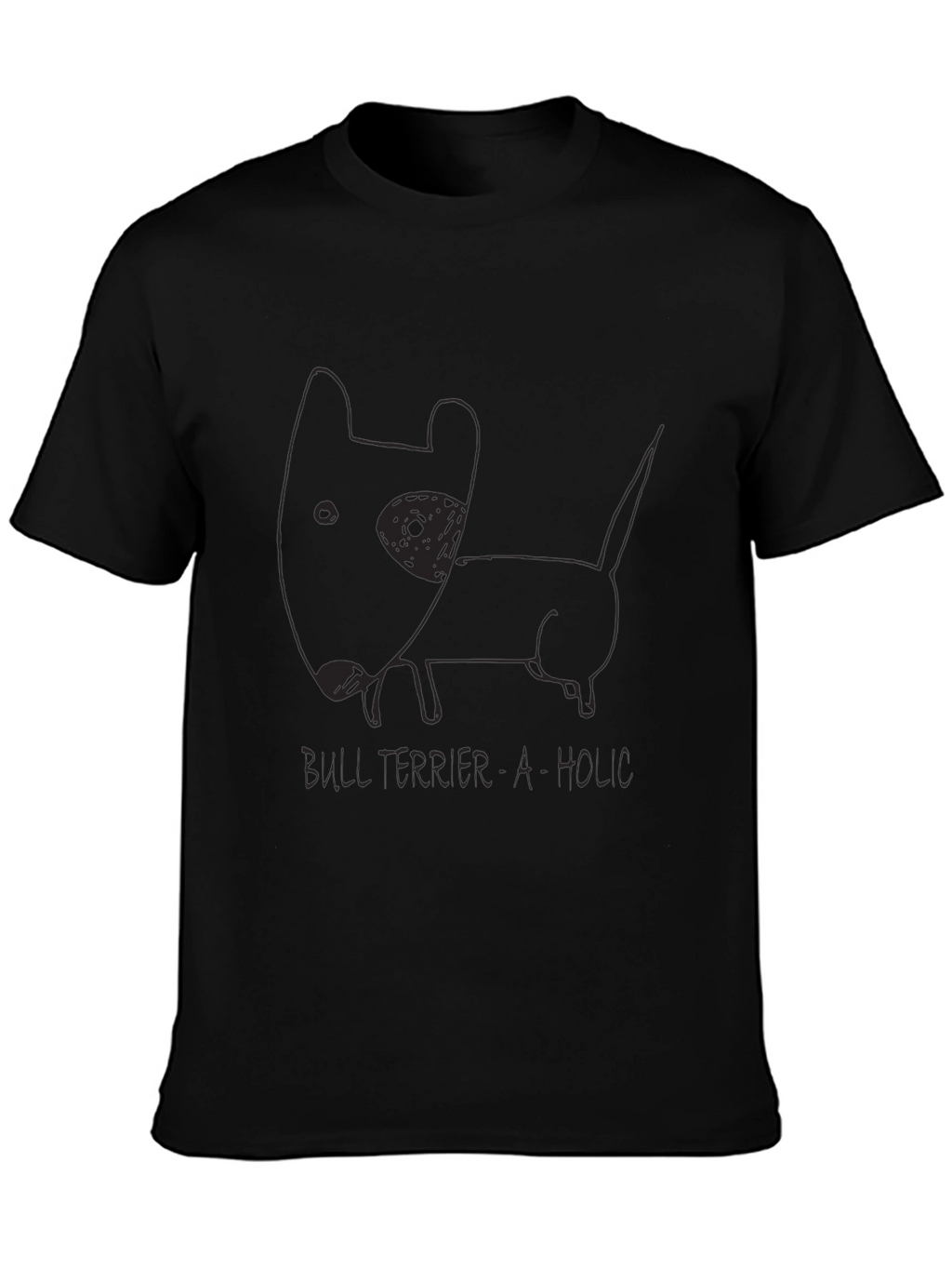 Bull Terrier-A-Holic Black T-Shirt Dog Lover Tee