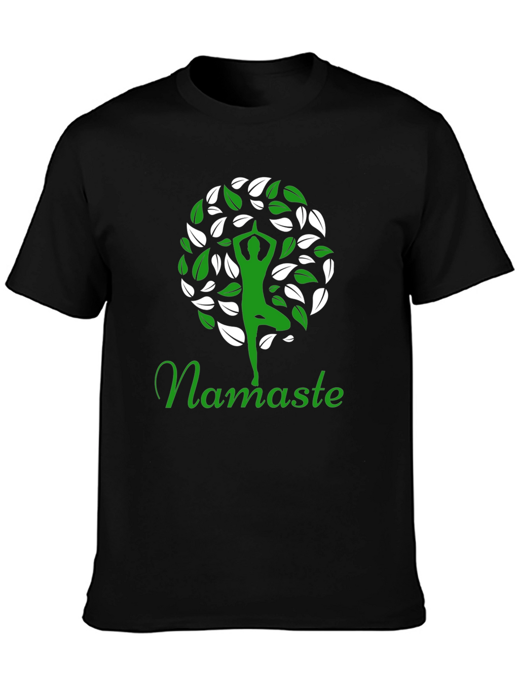 Namaste Yoga Tree Graphic T-Shirt