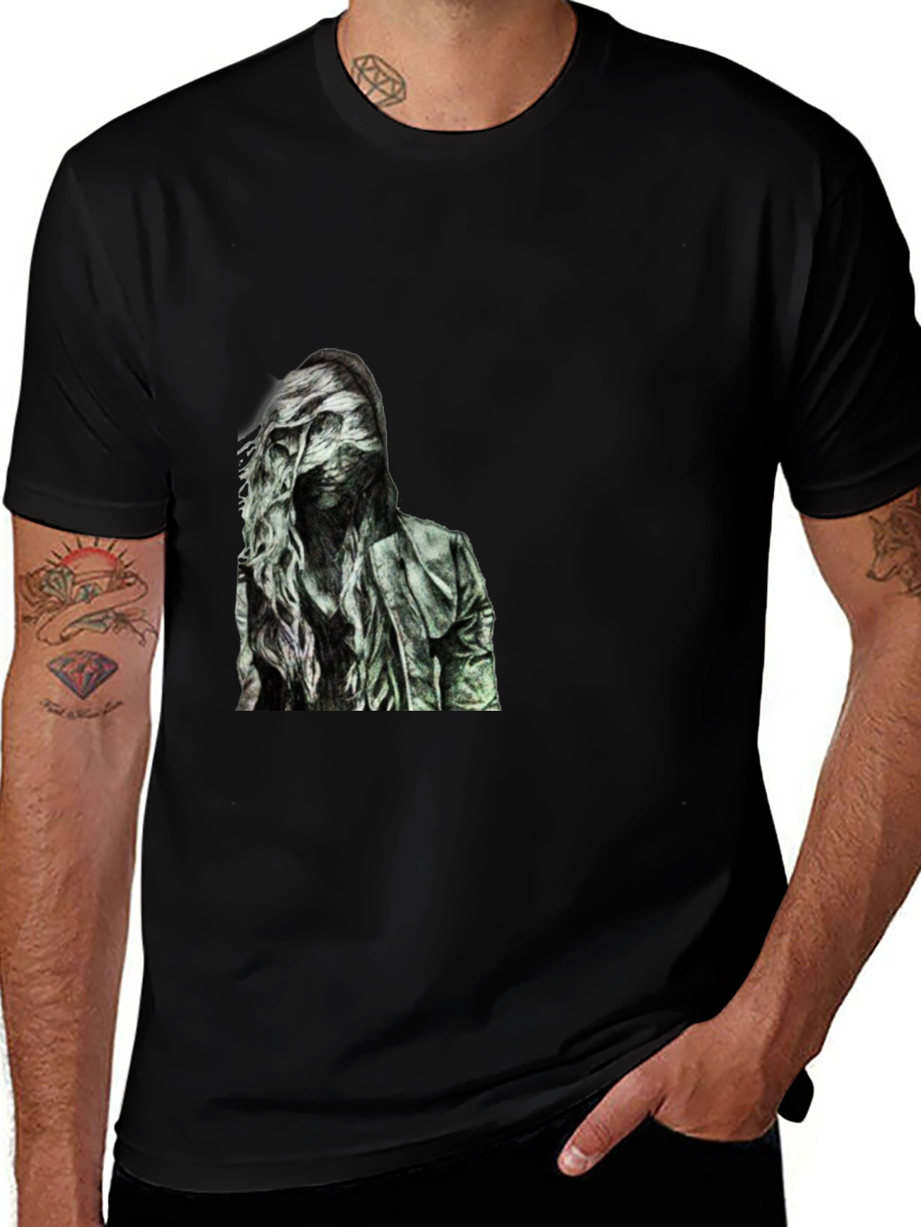 Dark Portrait Graphic T-Shirt - Stylish Casual Wear