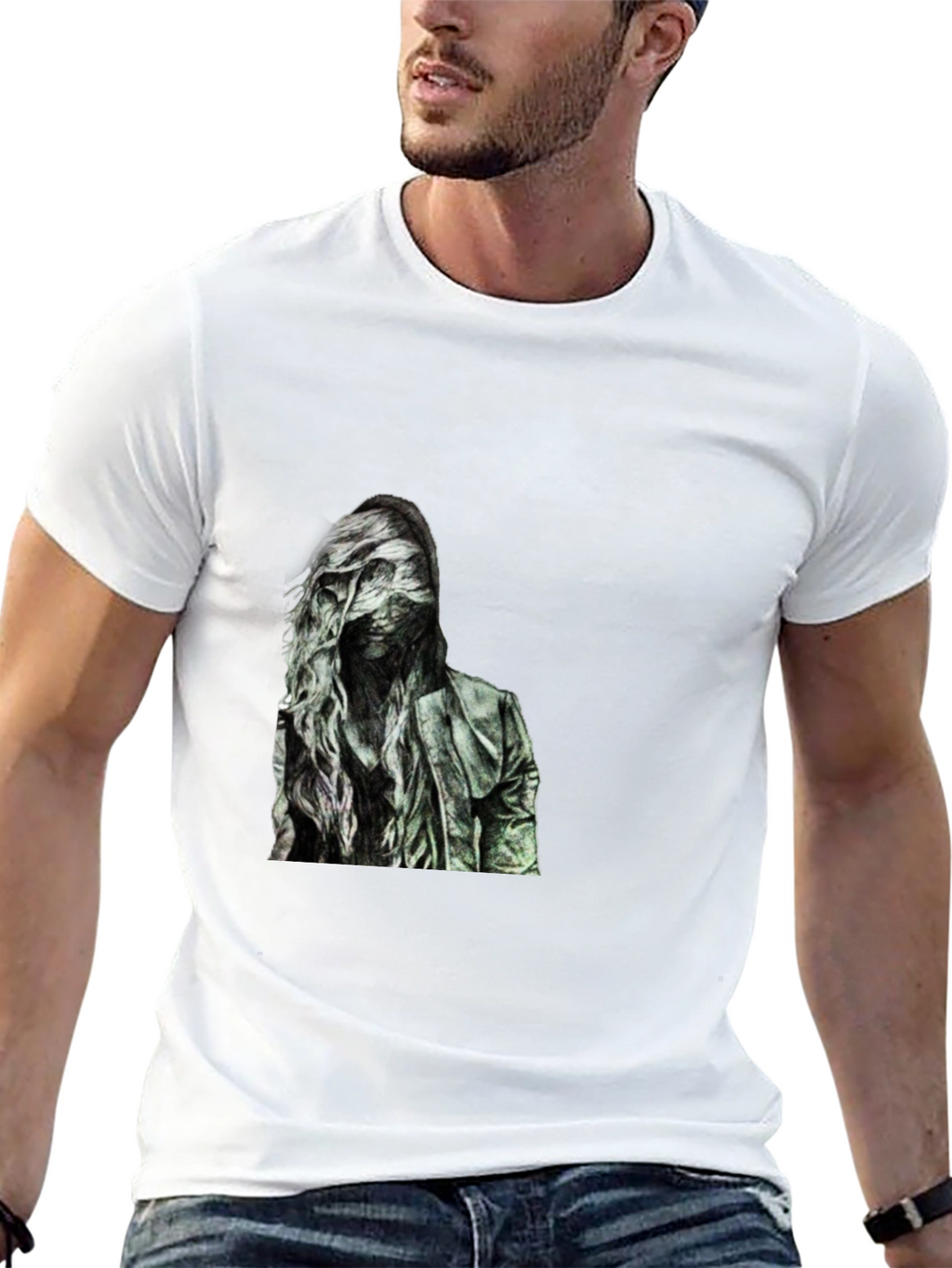 Dark Portrait Graphic T-Shirt - Stylish Casual Wear