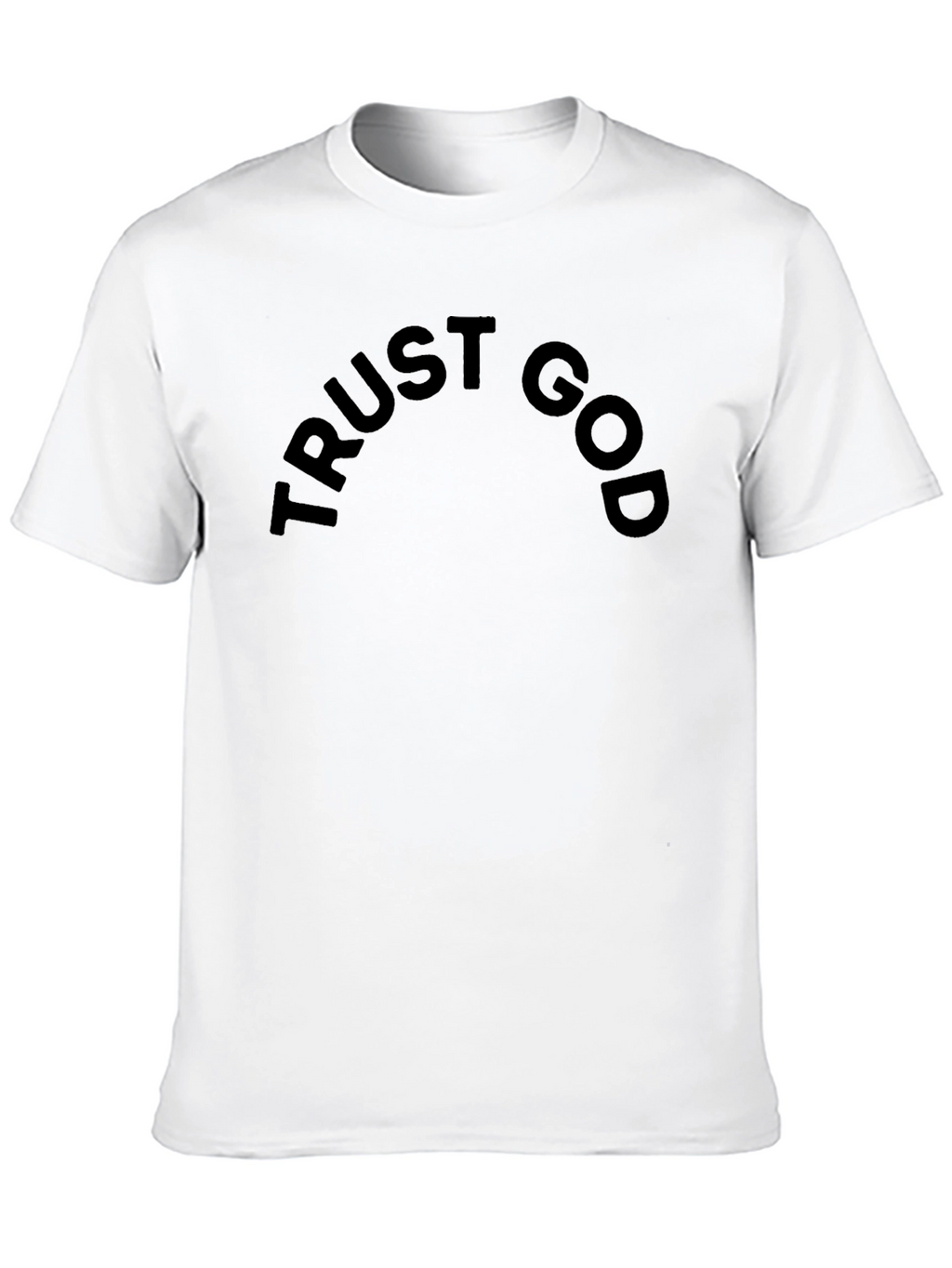 Trust God Black T-Shirt - Stylish Faith Apparel