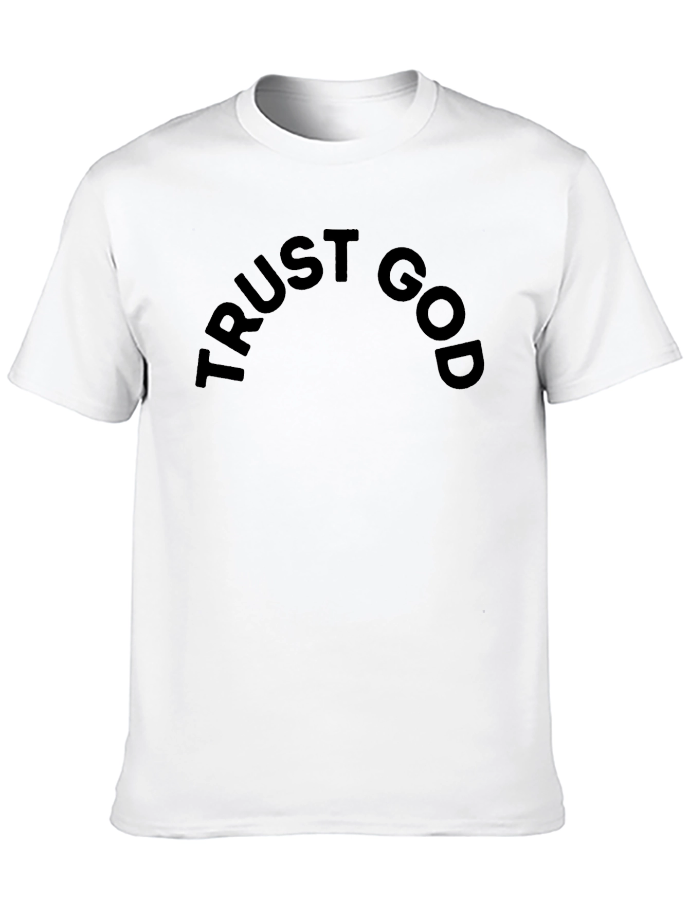 Trust God Black T-Shirt - Stylish Faith Apparel