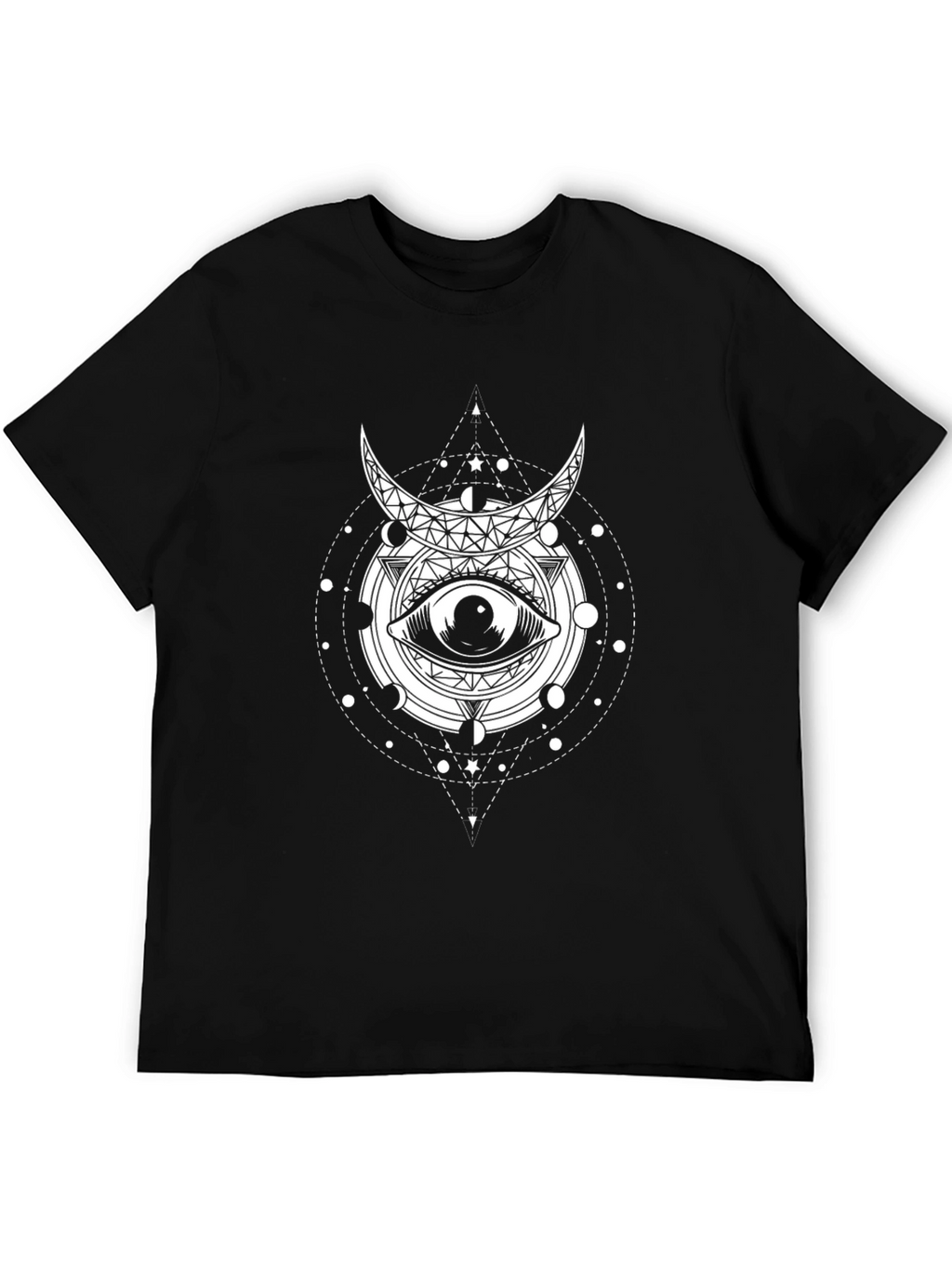 Mystic Eye Graphic Tee - Black Cotton T-Shirt