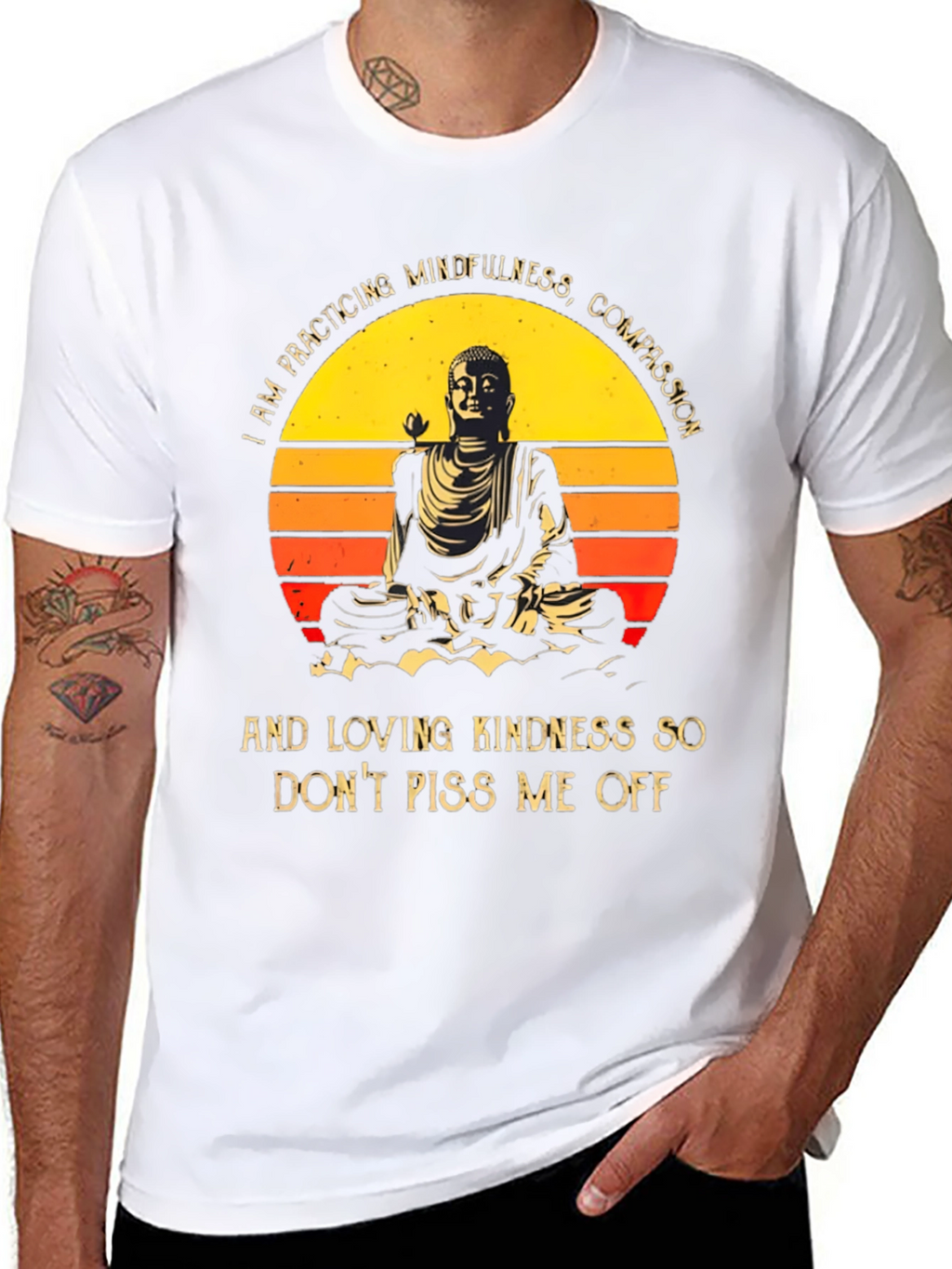Mindfulness Buddha Graphic T-Shirt