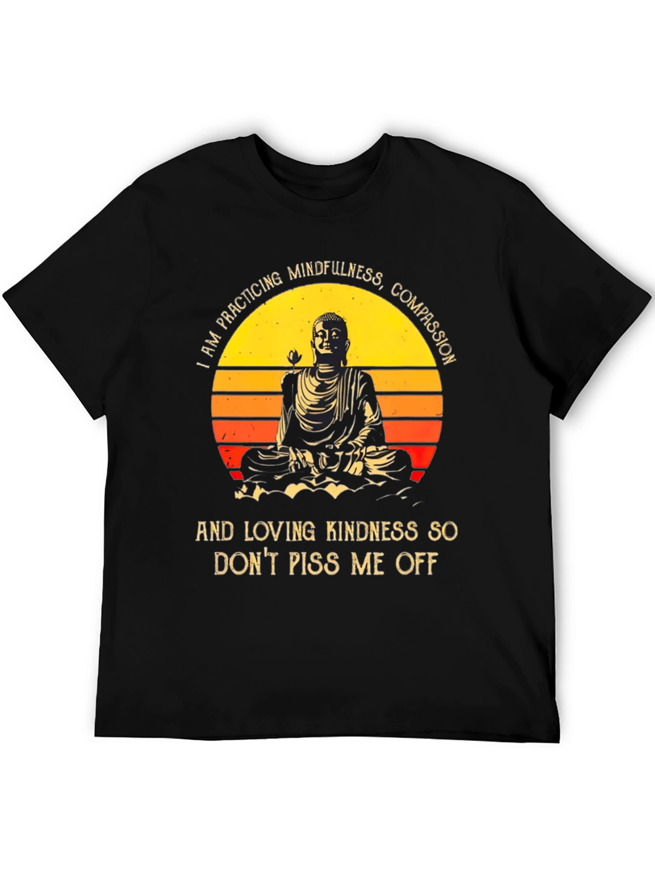 Mindfulness Buddha Graphic T-Shirt