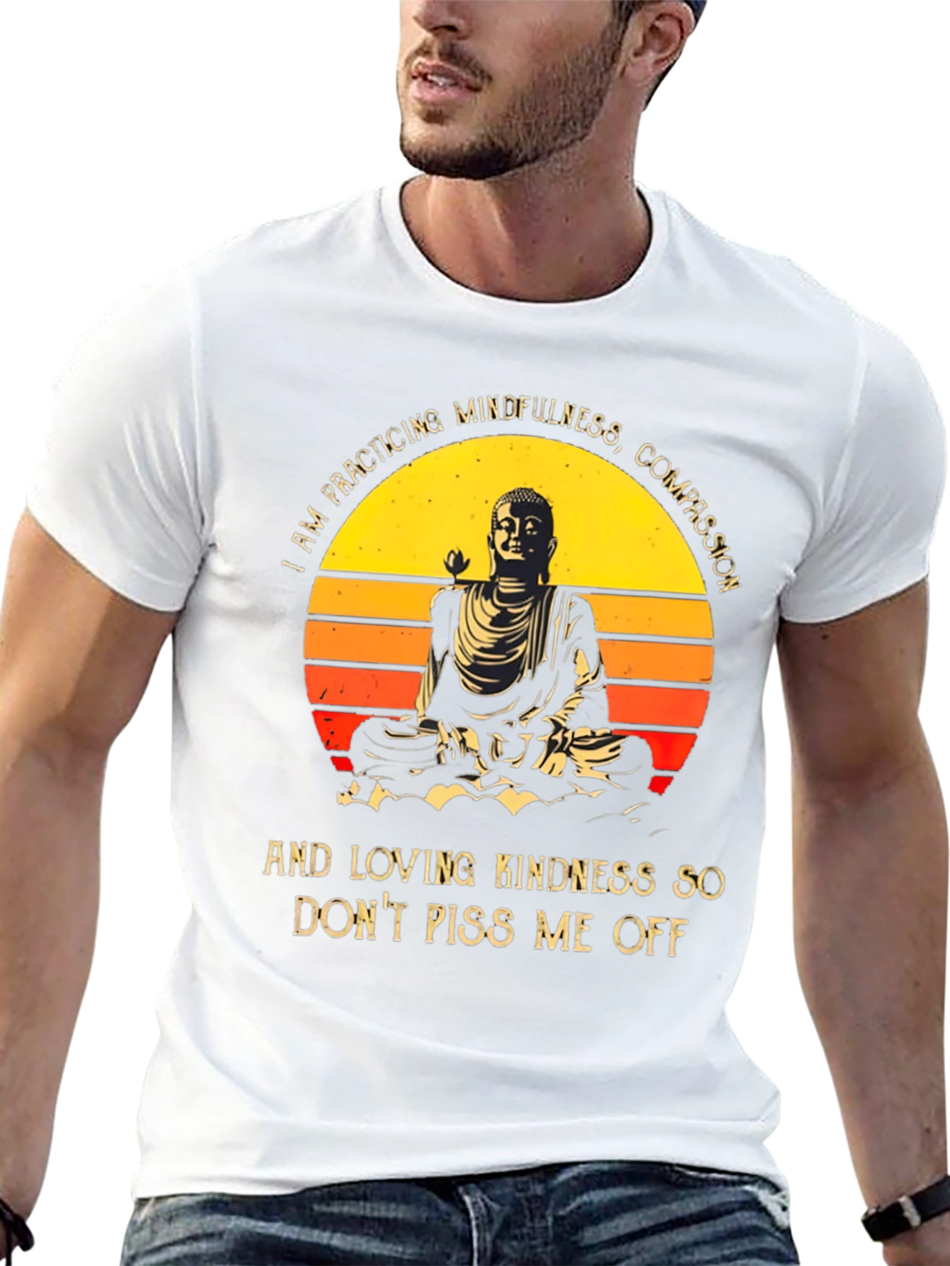 Mindfulness Buddha Graphic T-Shirt