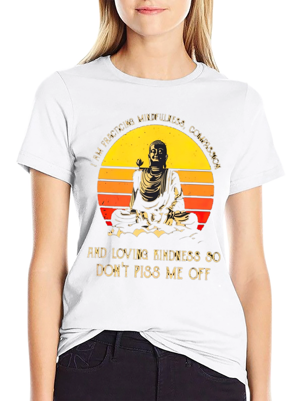 Mindfulness Buddha Graphic T-Shirt