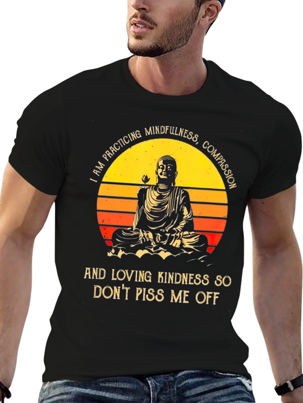 Mindfulness Buddha Graphic T-Shirt