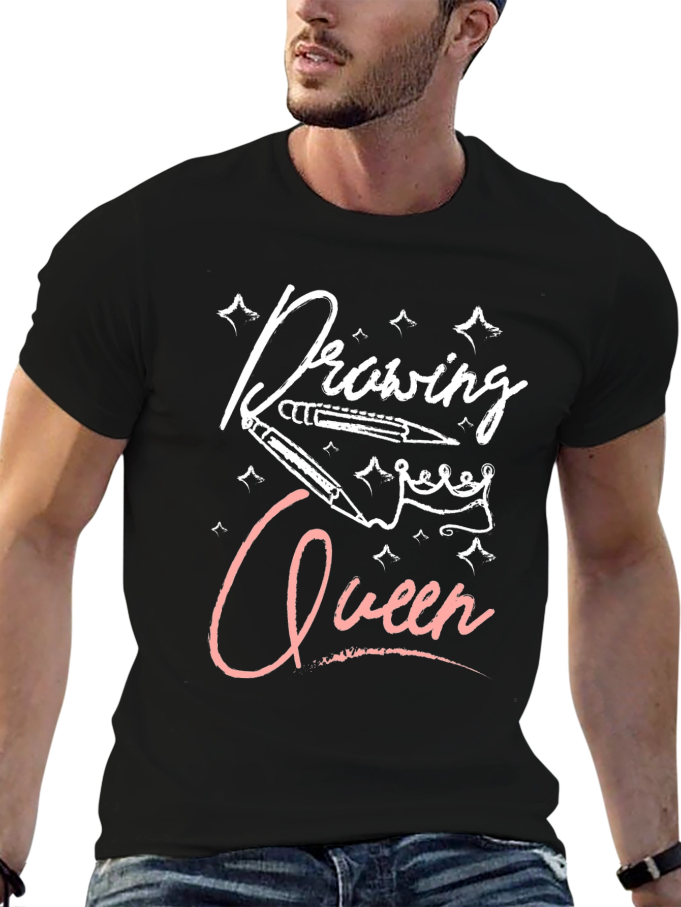 Drawing Queen Black T-Shirt