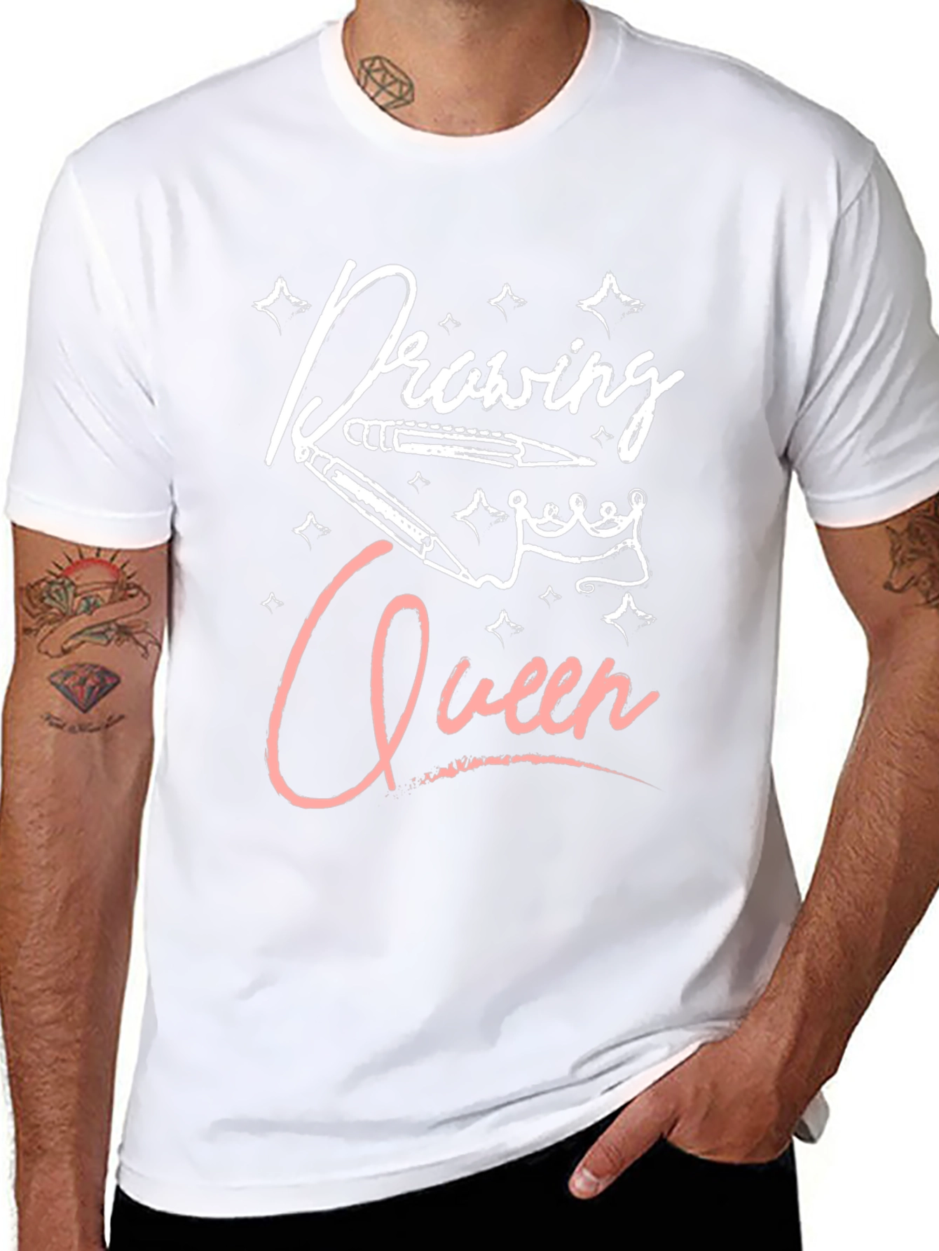 Drawing Queen Black T-Shirt