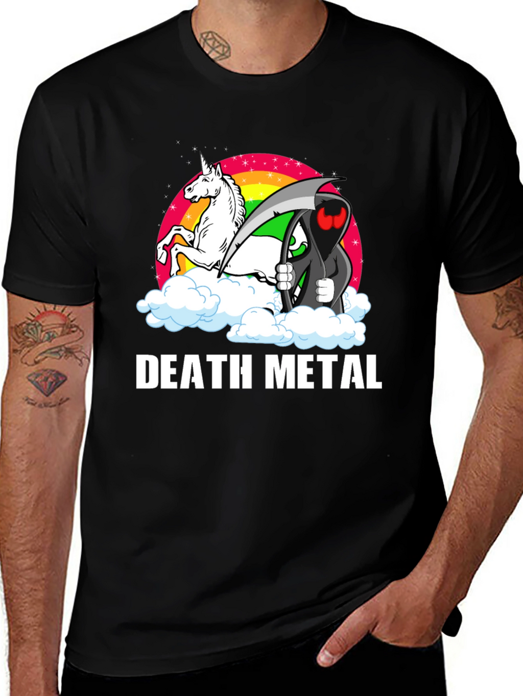 Death Metal Unicorn Grim Reaper T-Shirt