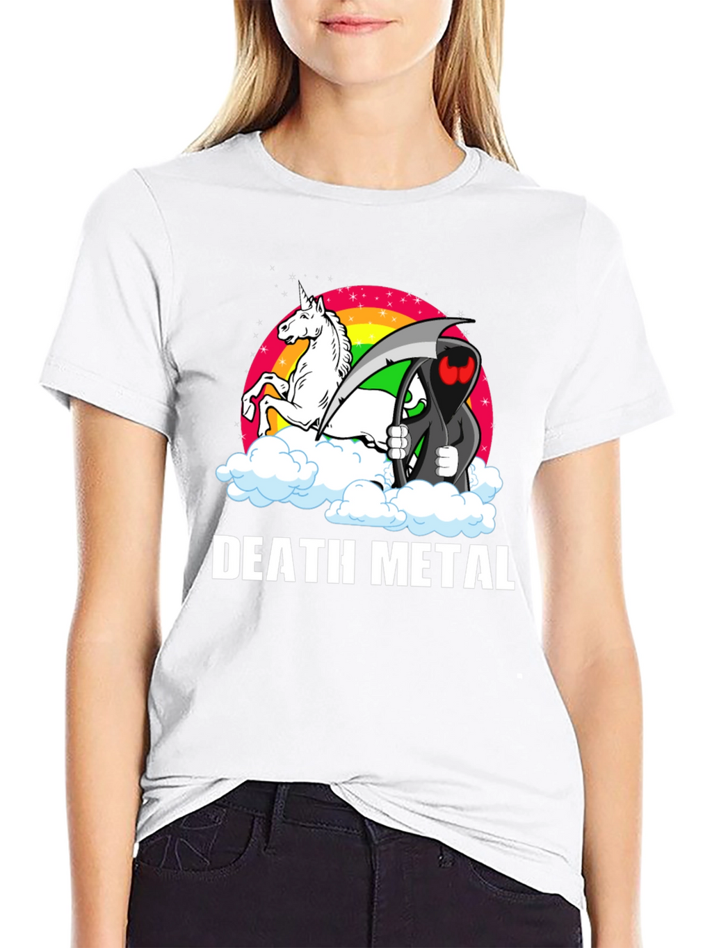 Death Metal Unicorn Grim Reaper T-Shirt