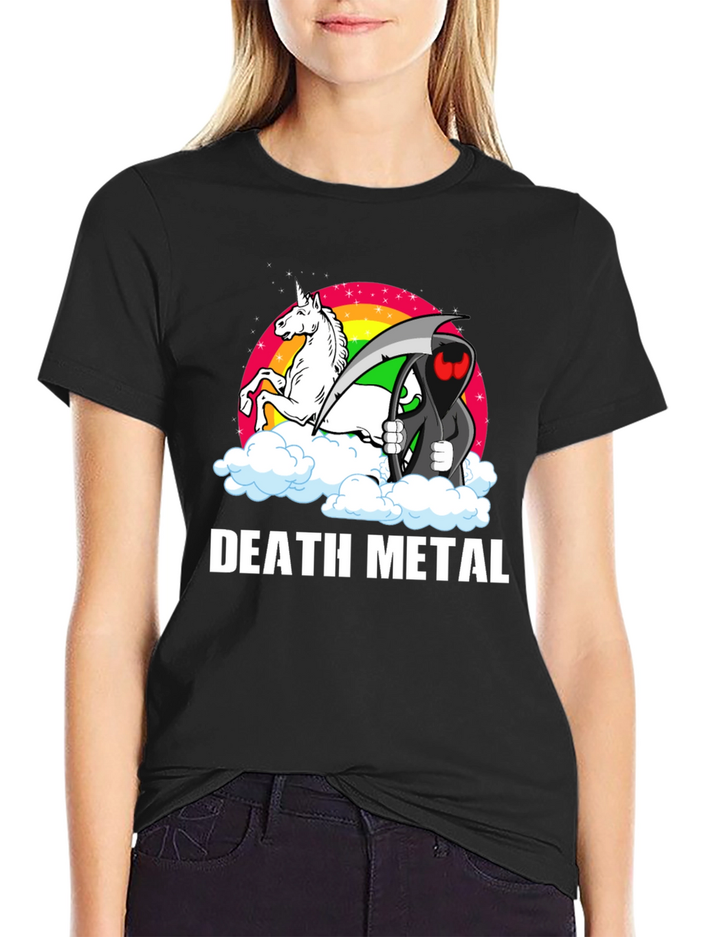 Death Metal Unicorn Grim Reaper T-Shirt