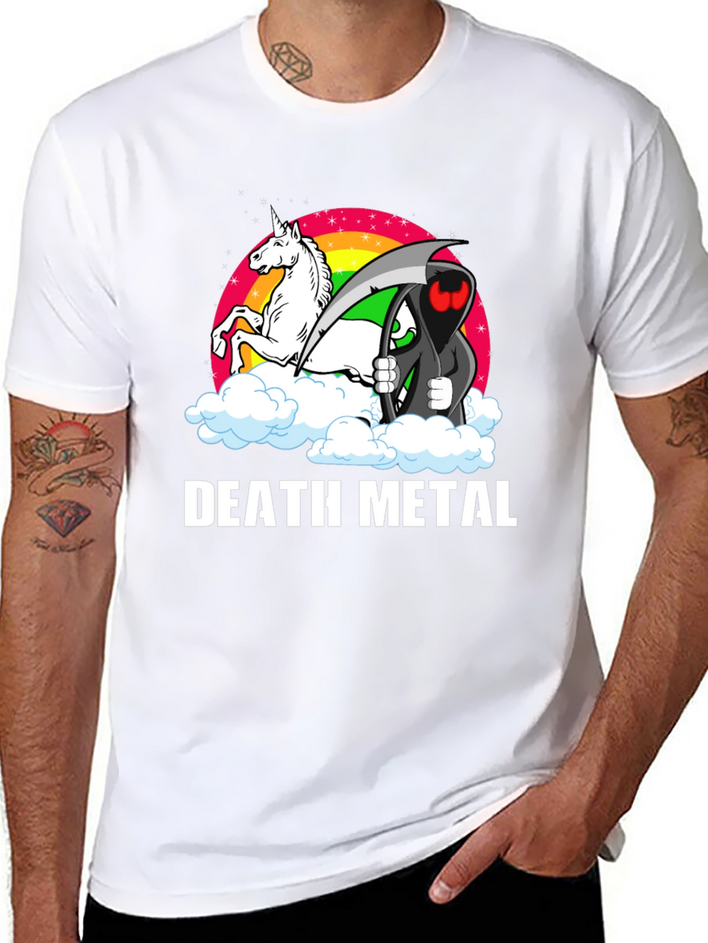 Death Metal Unicorn Grim Reaper T-Shirt