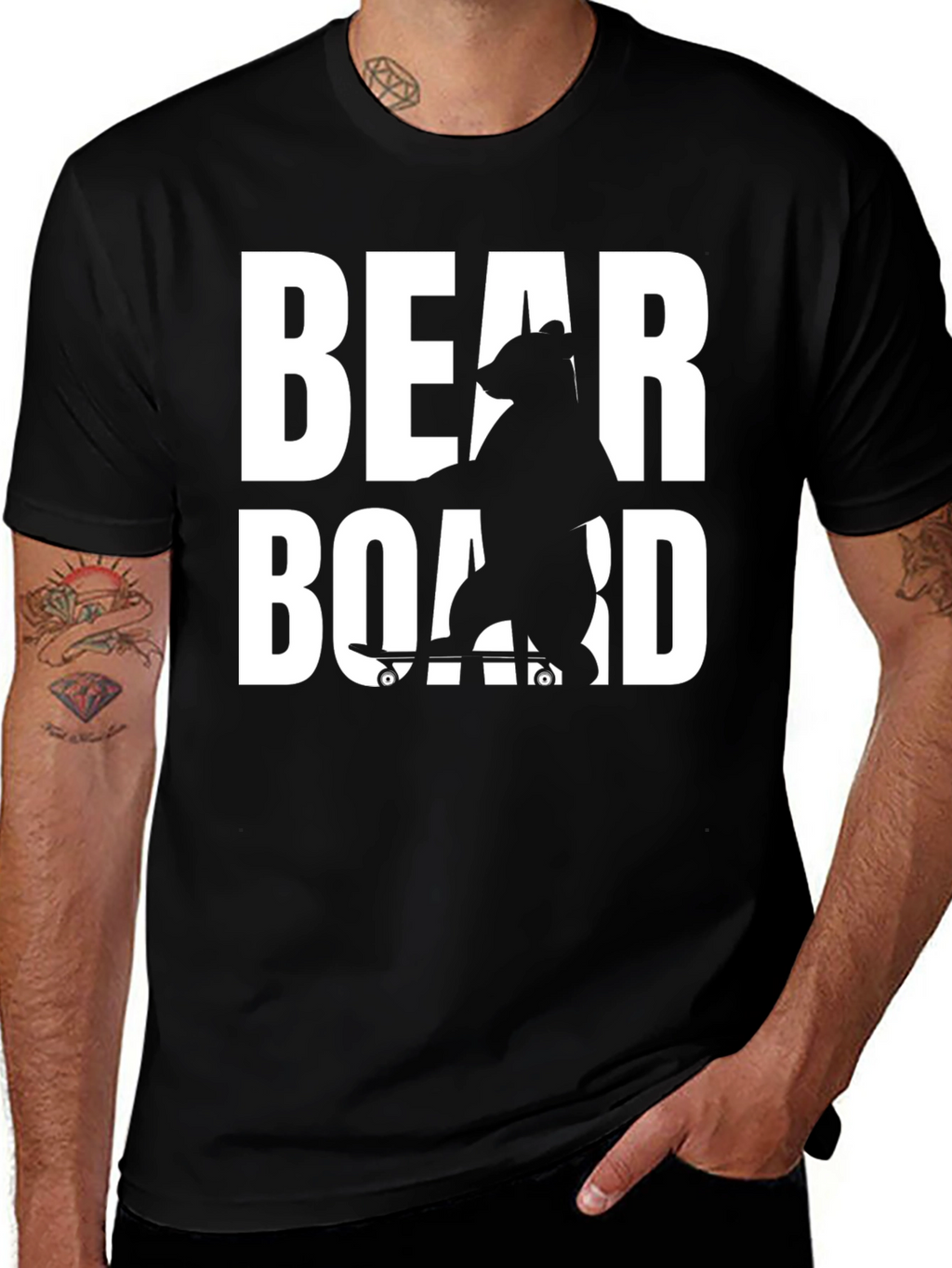 Bear Skateboard Graphic Tee