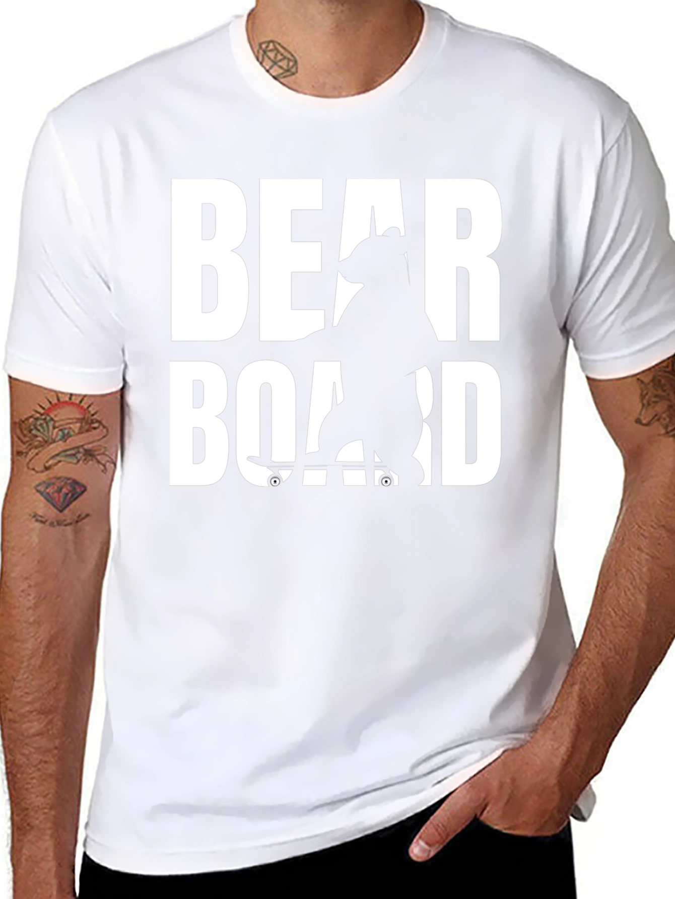 Bear Skateboard Graphic Tee