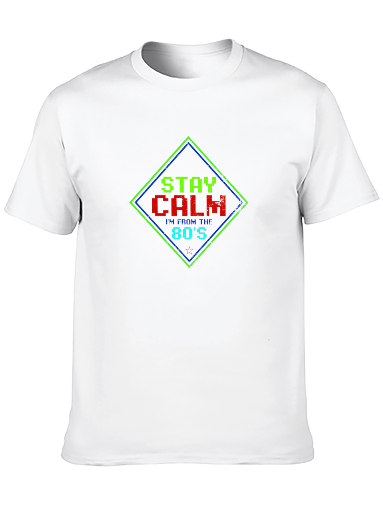 Stay Calm 80s Retro Graphic Tee