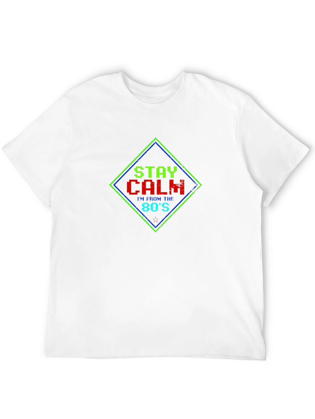 Stay Calm 80s Retro Graphic Tee