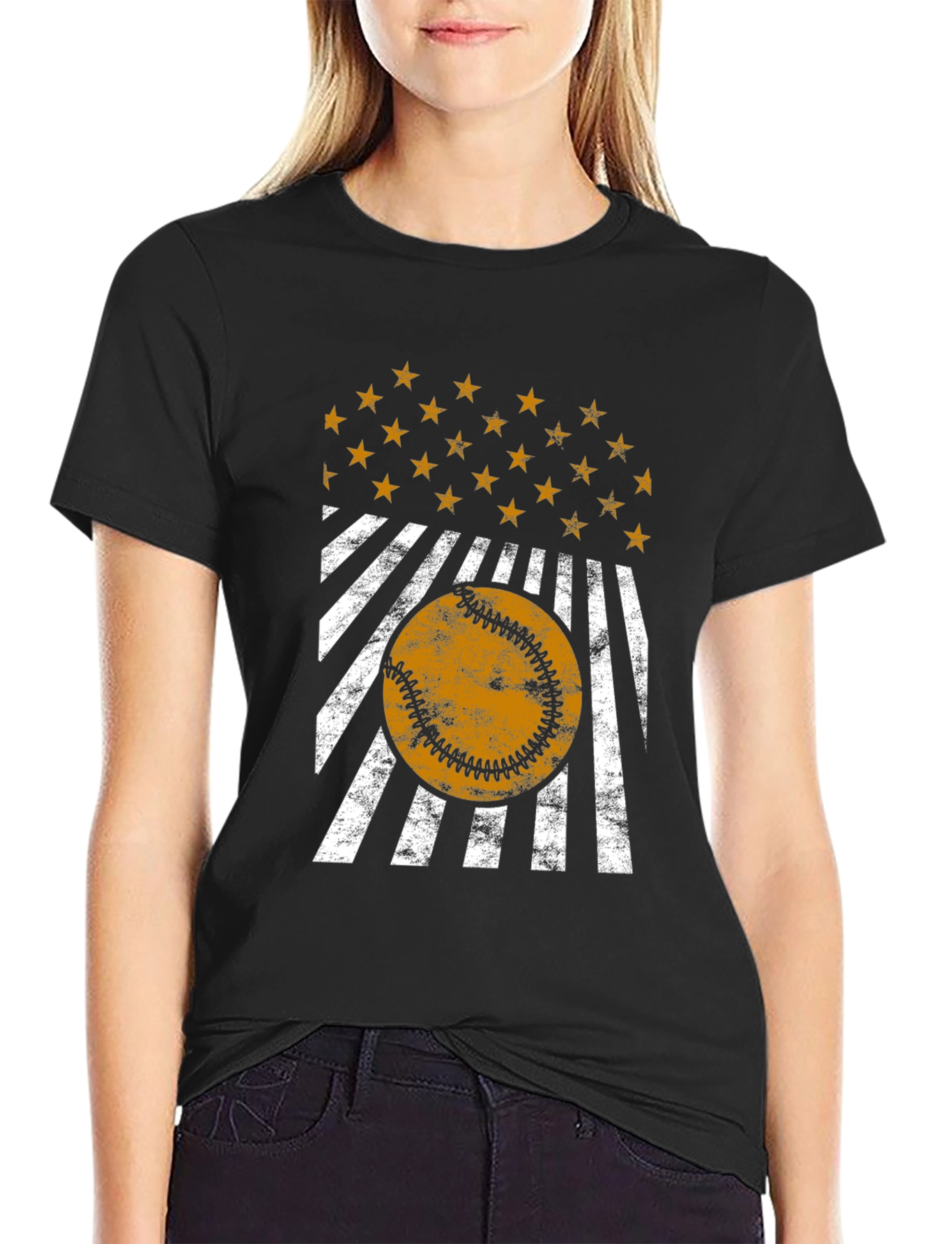 Distressed Baseball Graphic Tee