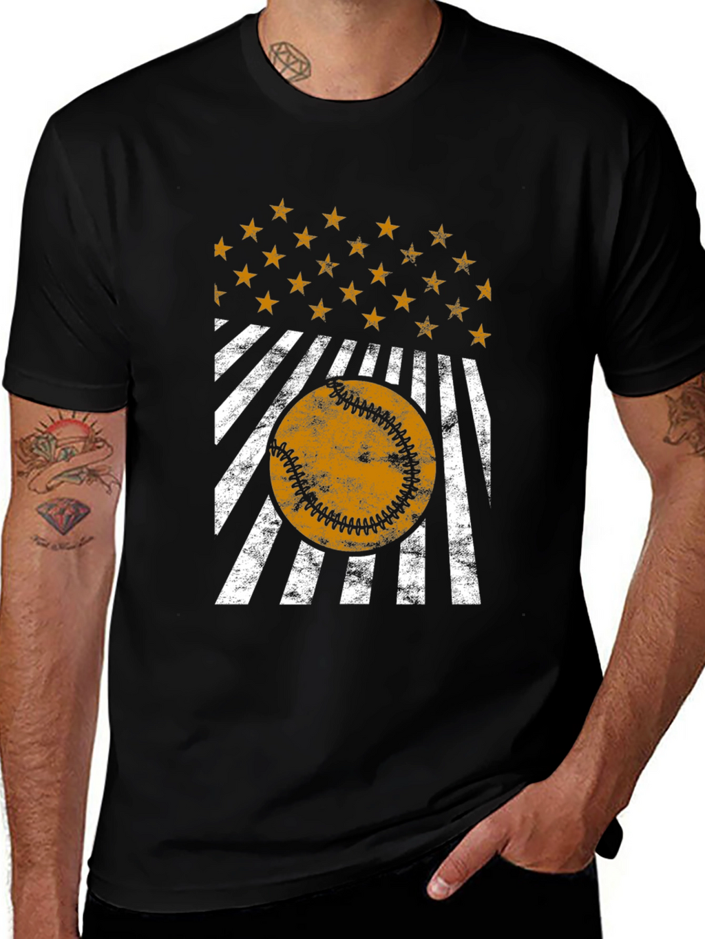 Distressed Baseball Graphic Tee