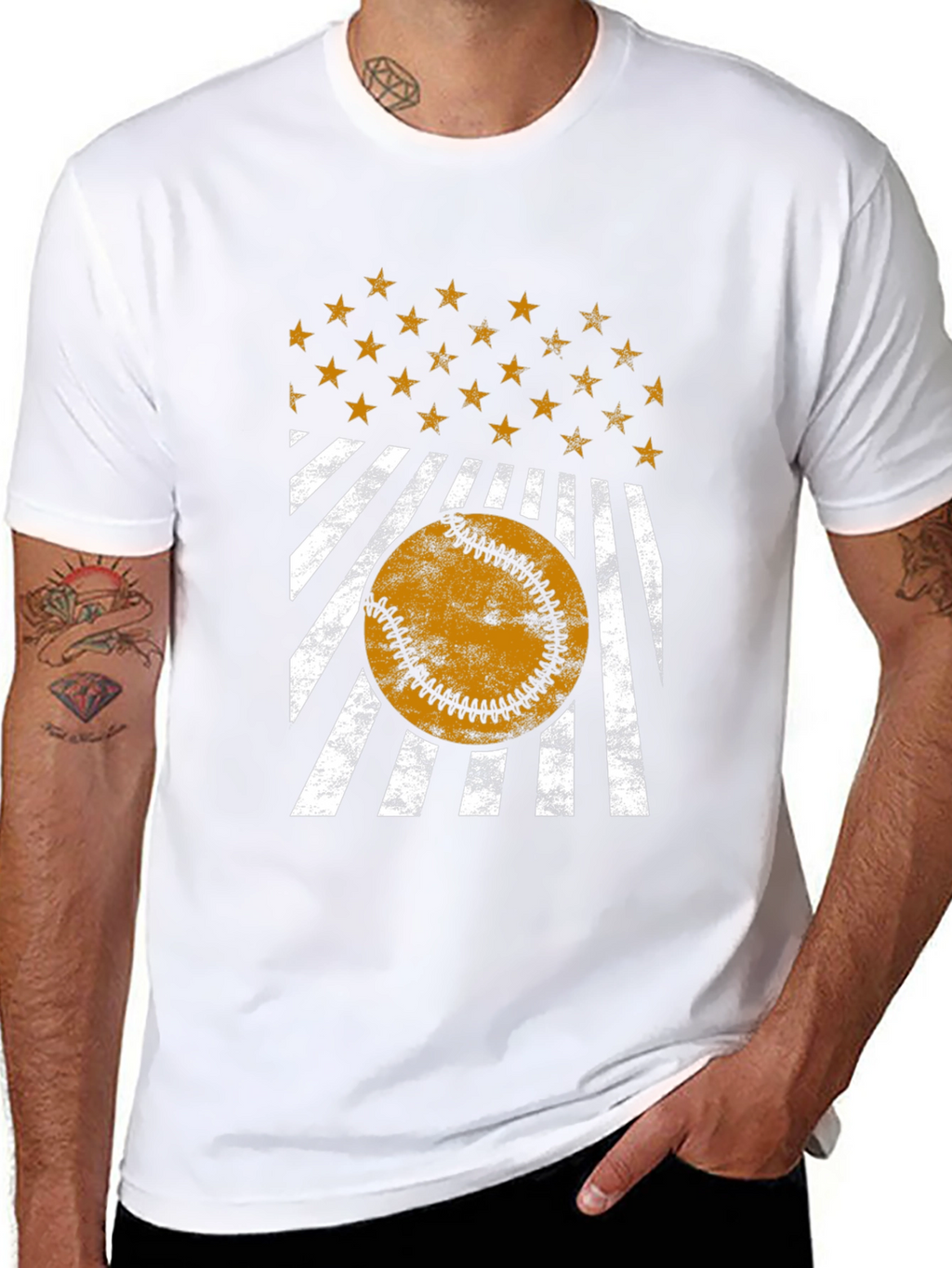 Distressed Baseball Graphic Tee