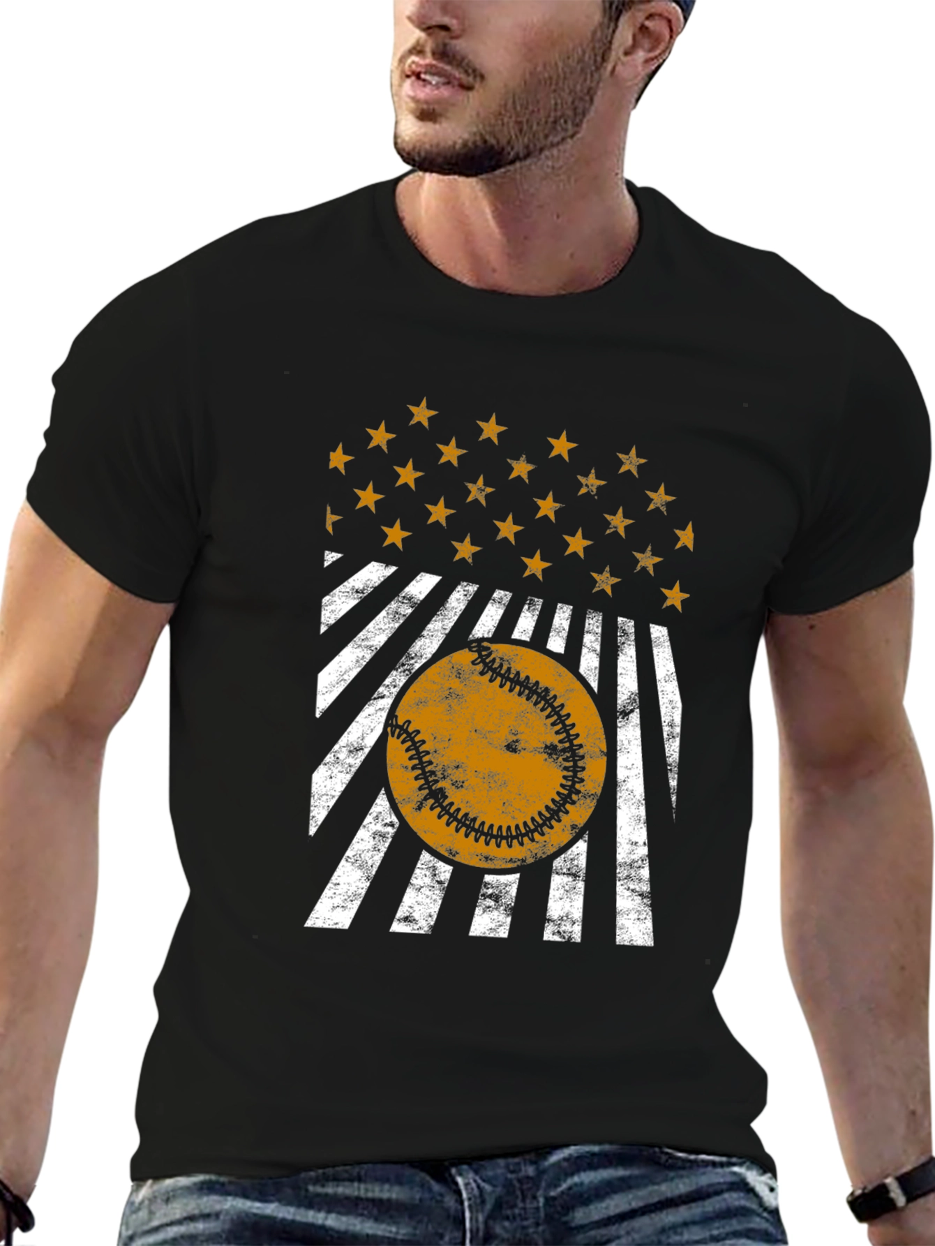Distressed Baseball Graphic Tee