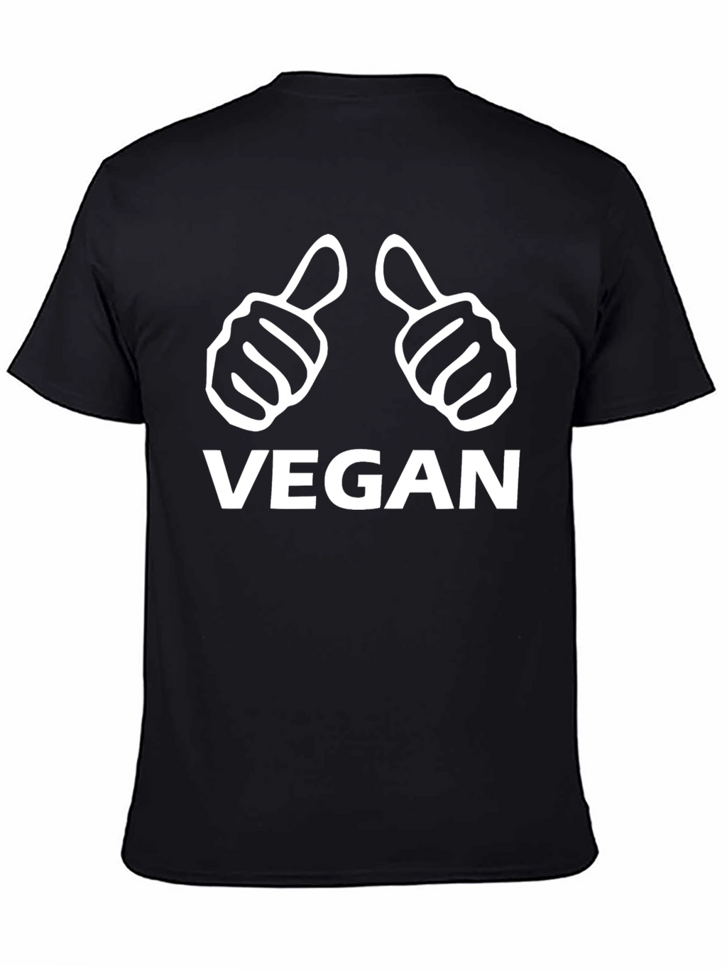 Vegan Thumbs Up Black T-Shirt - Ethical Fashion