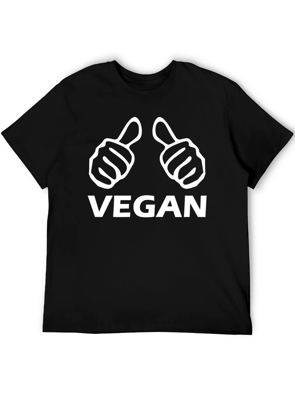 Vegan Thumbs Up Black T-Shirt - Ethical Fashion