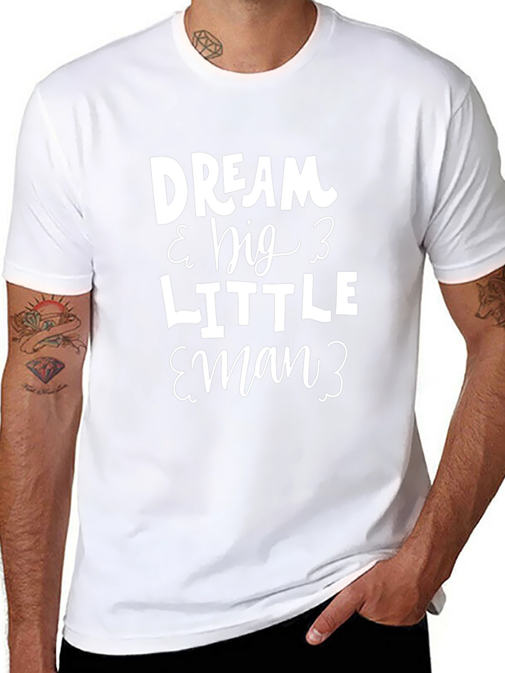Dream Big Little Man Black T-Shirt