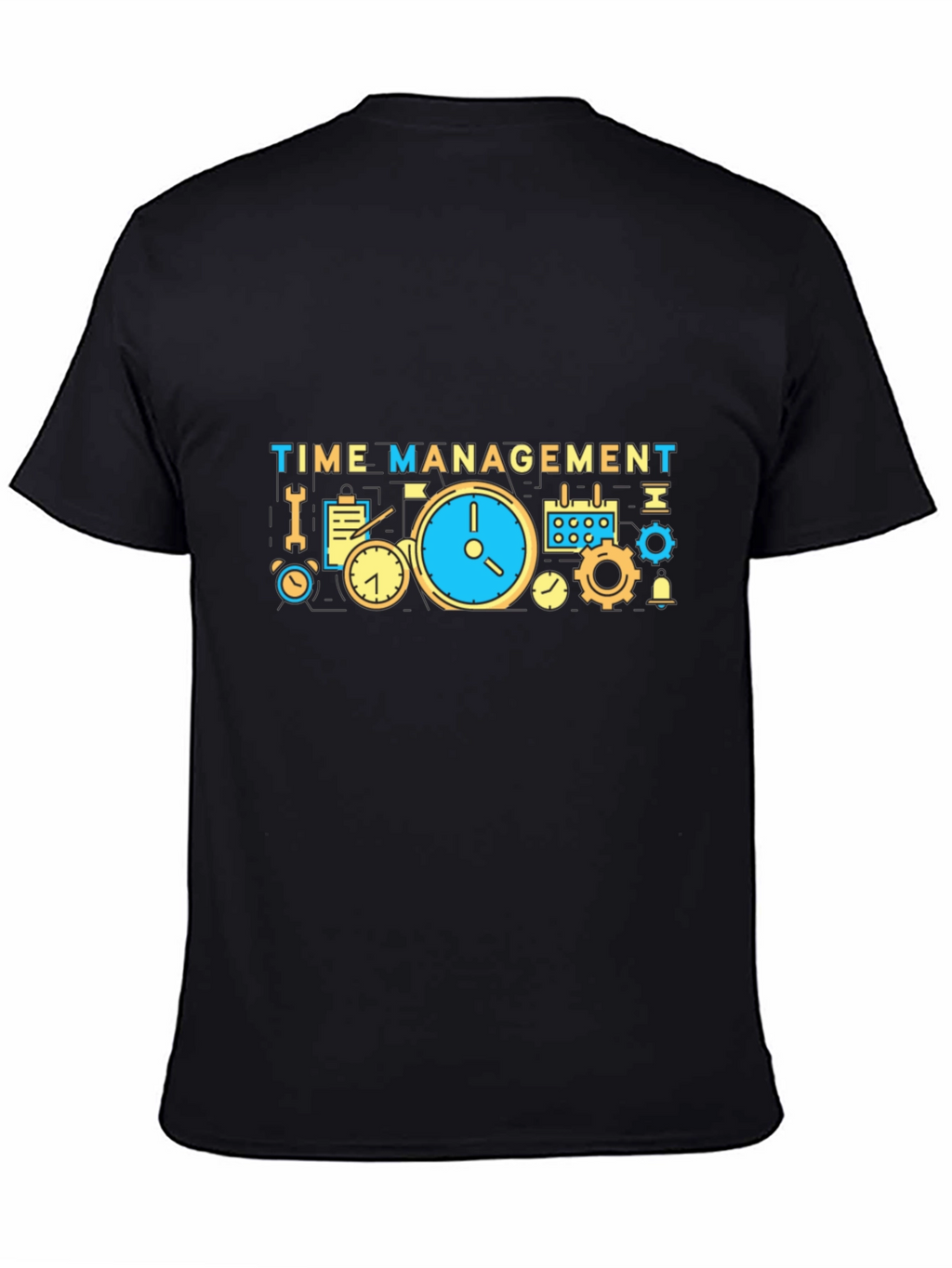 Time Management T-Shirt - Black Cotton Tee