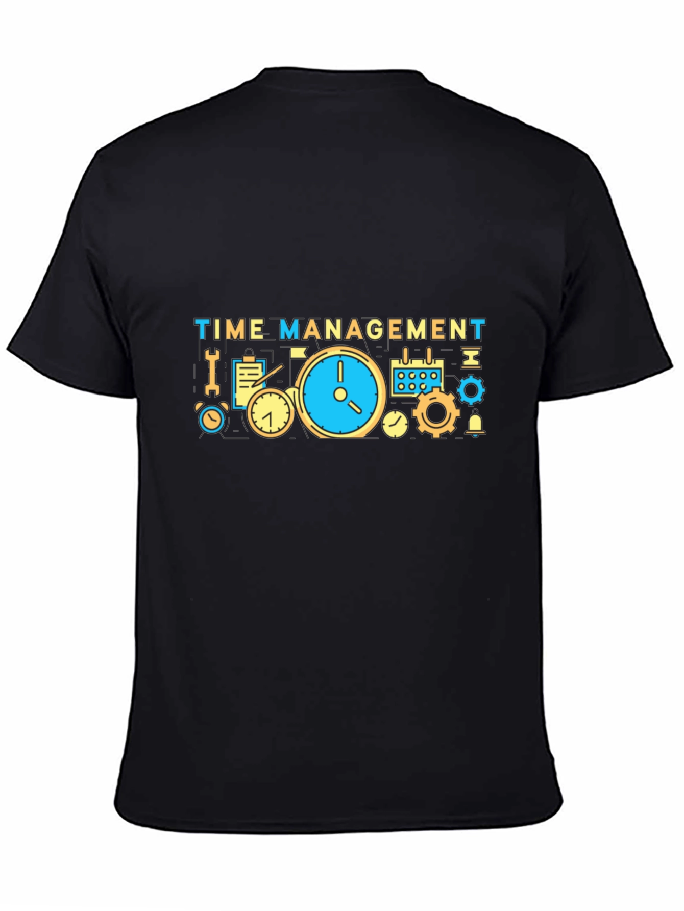 Time Management T-Shirt - Black Cotton Tee