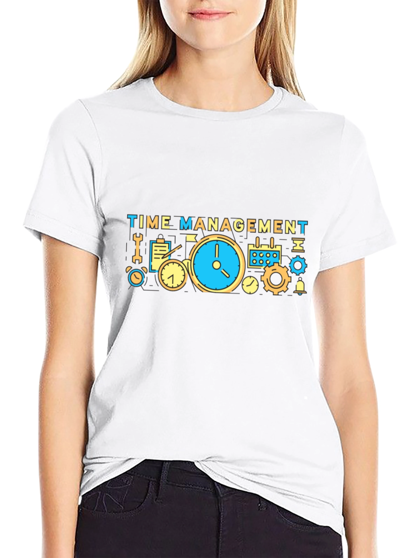 Time Management T-Shirt - Black Cotton Tee