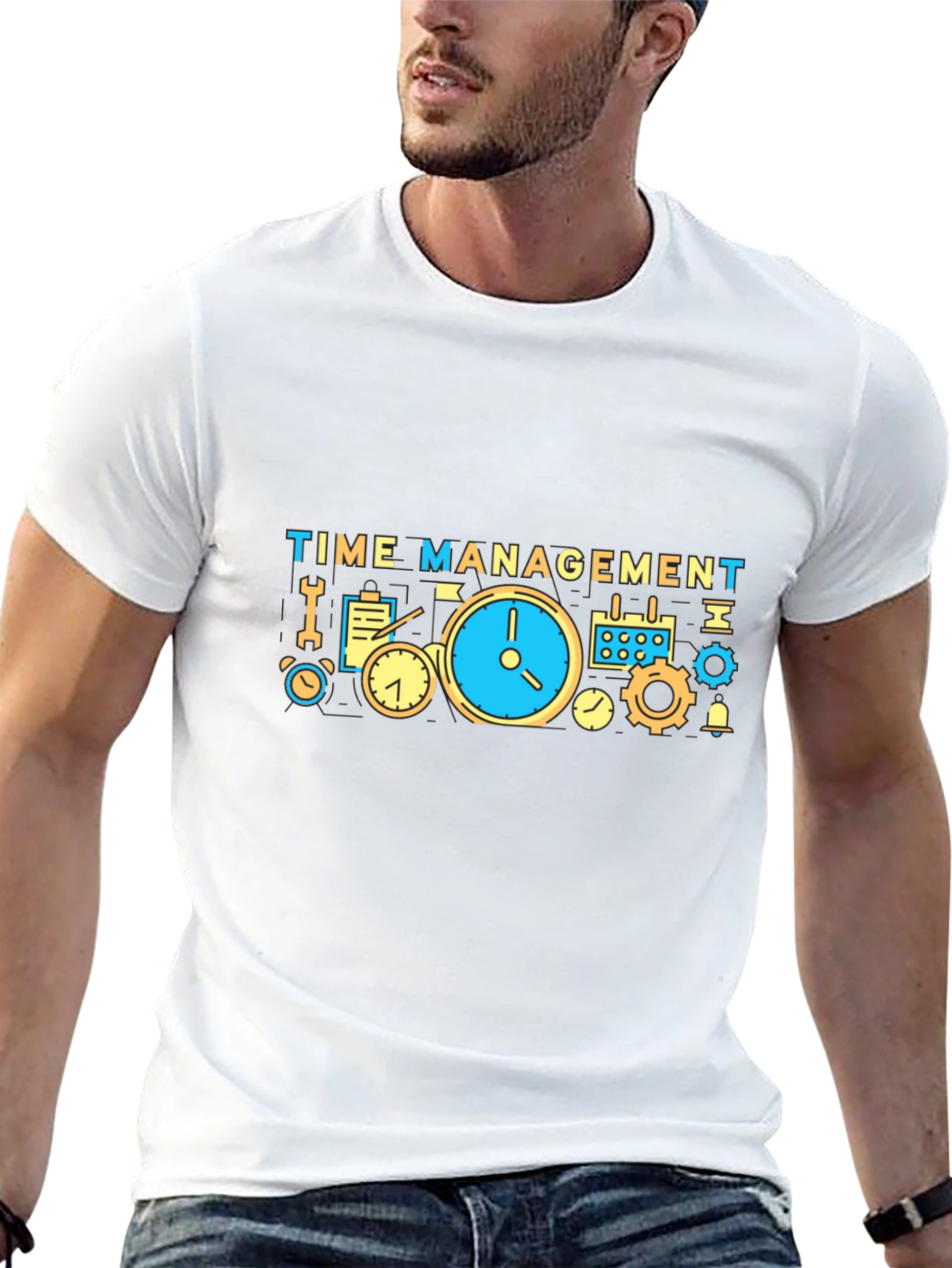 Time Management T-Shirt - Black Cotton Tee
