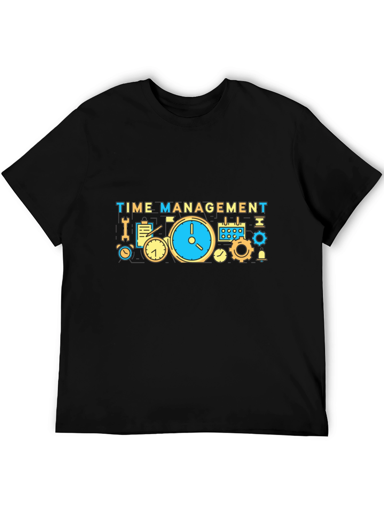 Time Management T-Shirt - Black Cotton Tee