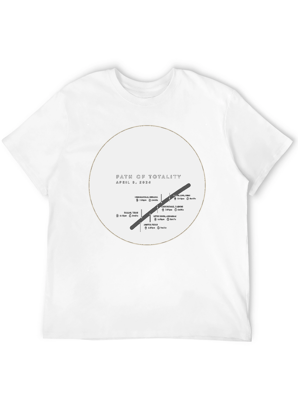 Path of Totality April 8 2024 Eclipse T-Shirt