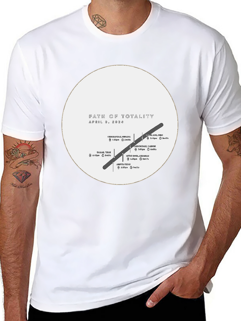 Path of Totality April 8 2024 Eclipse T-Shirt