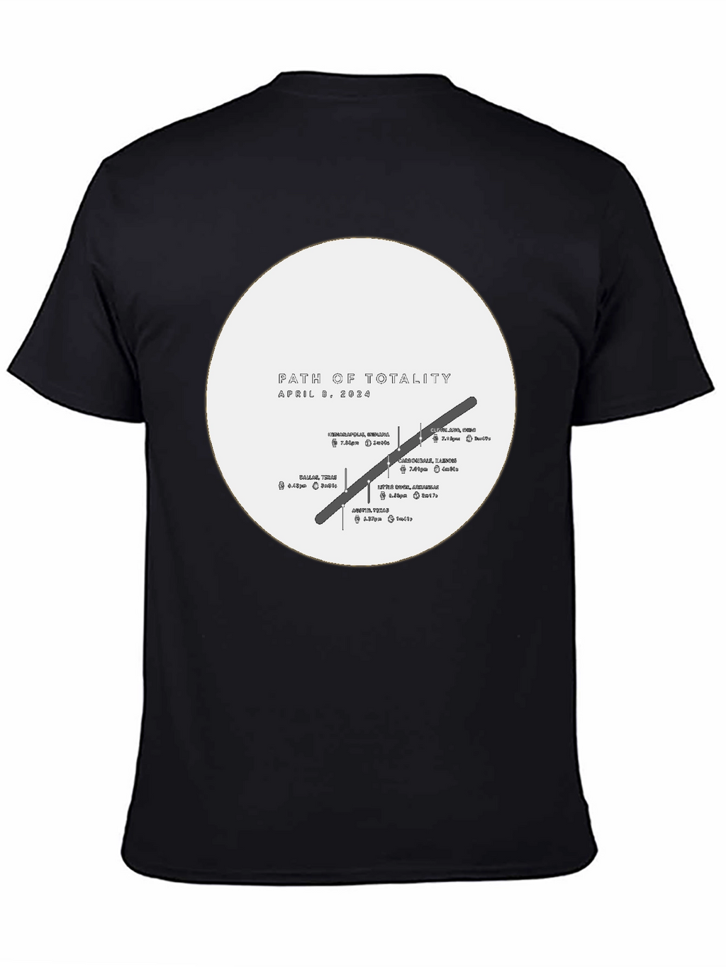 Path of Totality April 8 2024 Eclipse T-Shirt