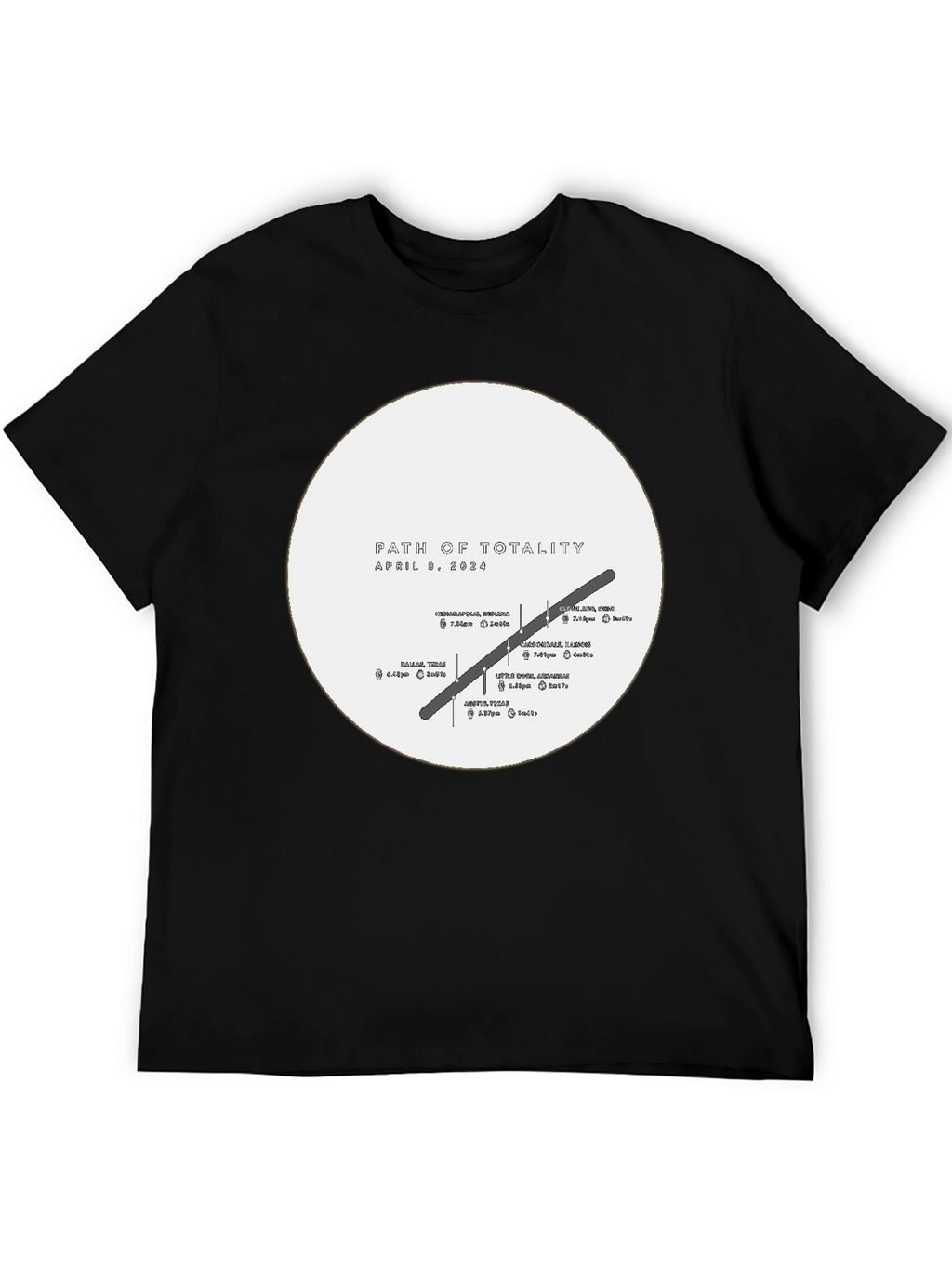 Path of Totality April 8 2024 Eclipse T-Shirt