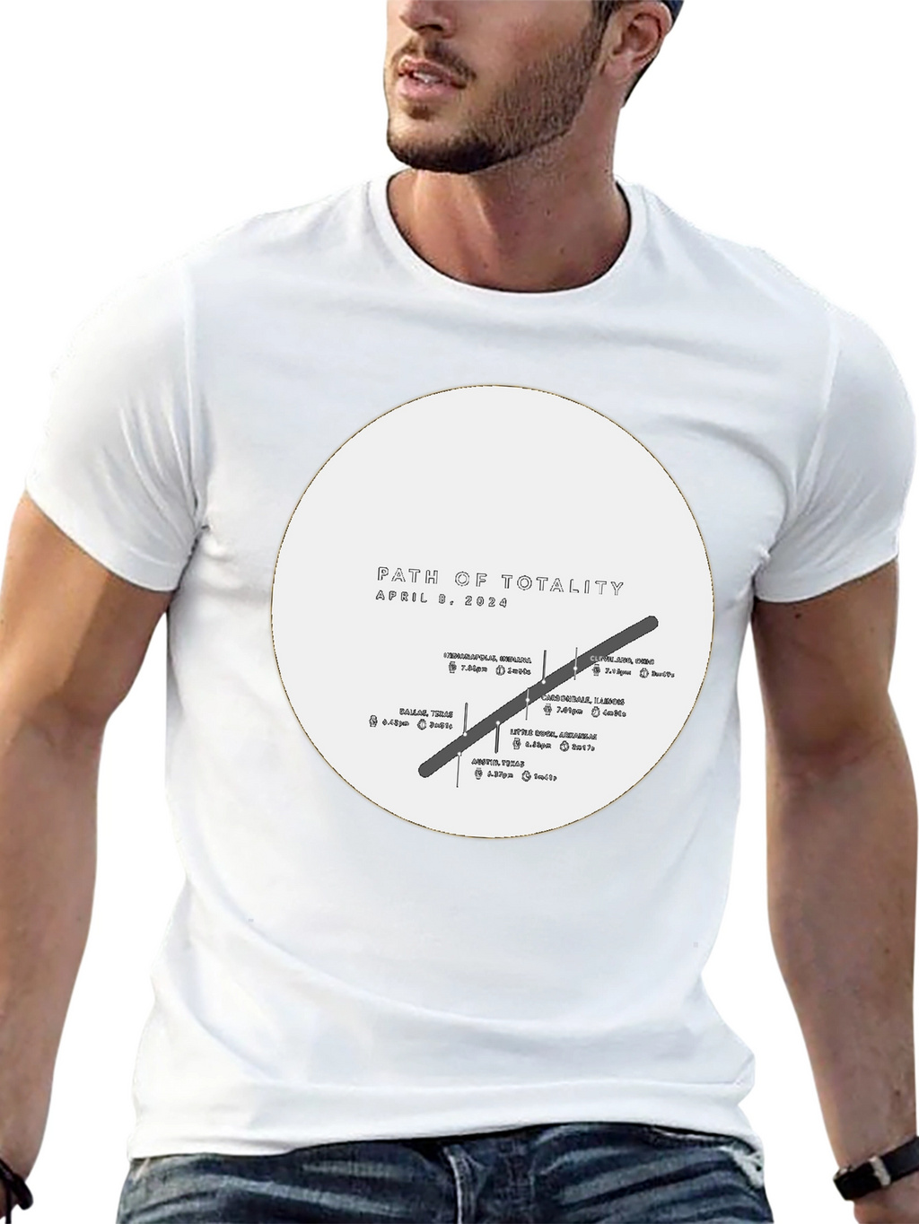 Path of Totality April 8 2024 Eclipse T-Shirt