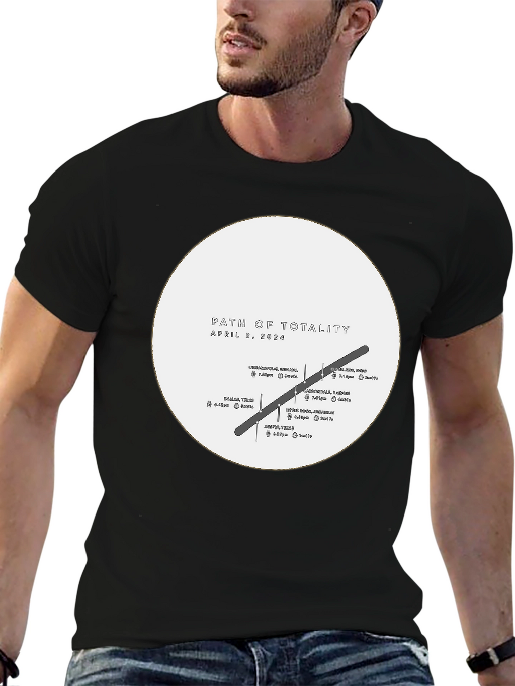 Path of Totality April 8 2024 Eclipse T-Shirt
