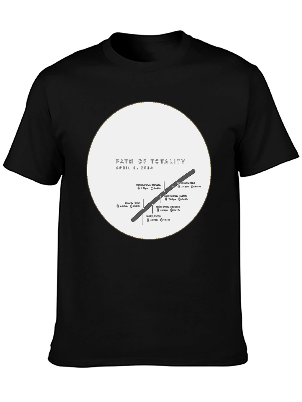 Path of Totality April 8 2024 Eclipse T-Shirt