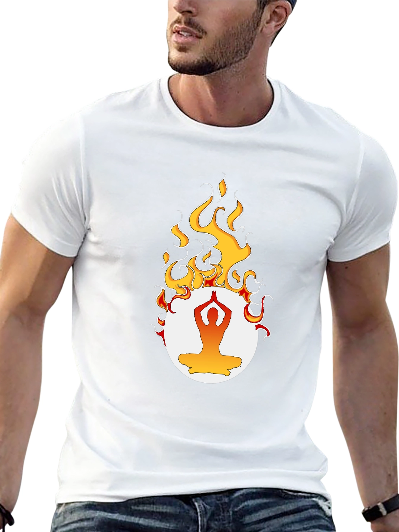 Yoga Flame Graphic T-Shirt