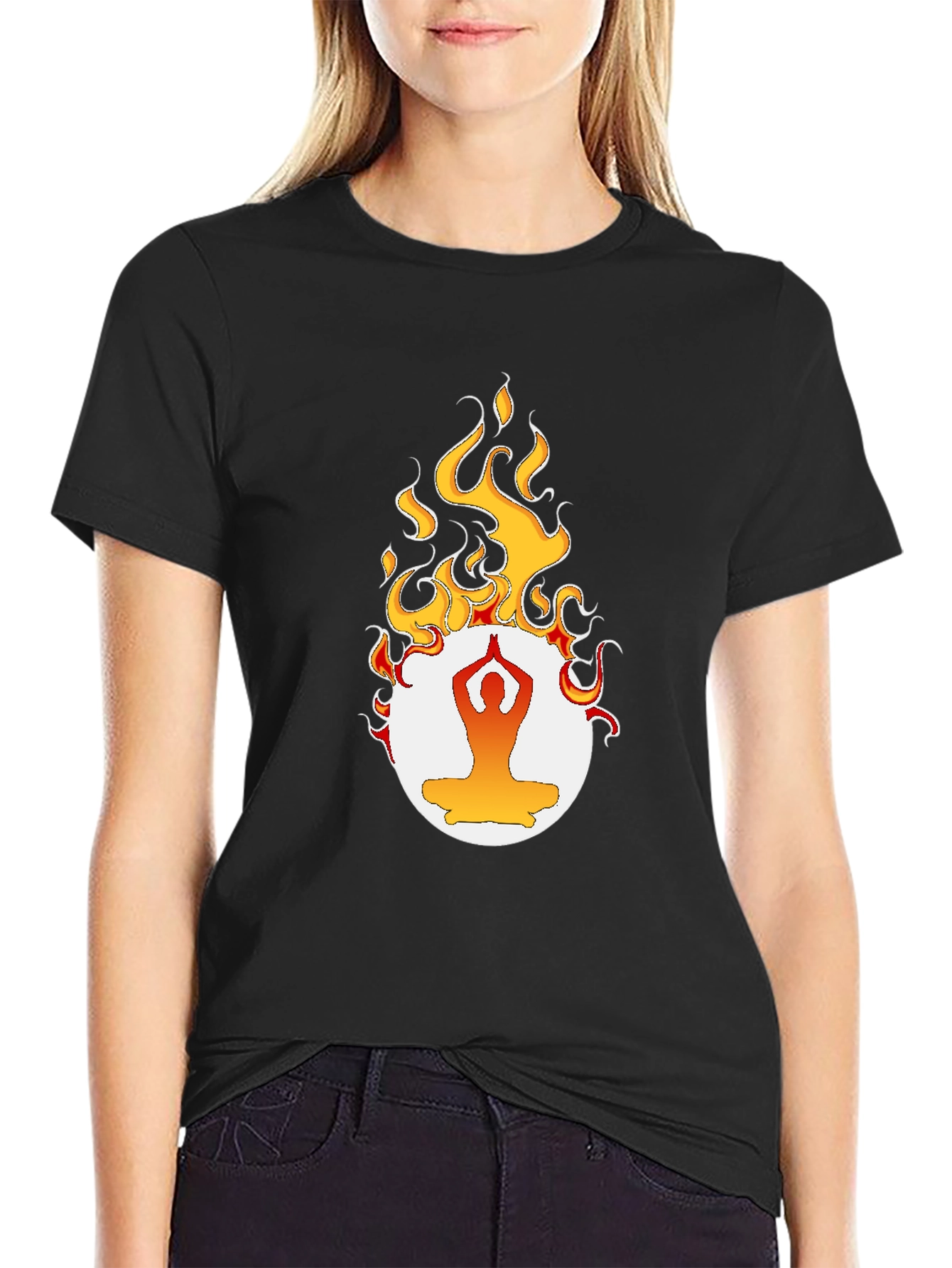 Yoga Flame Graphic T-Shirt